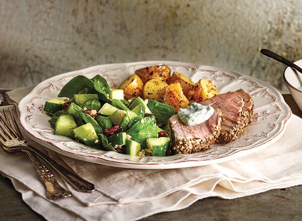 Marinated Pork and Potatoes with Cucumber Summer Salad | Publix Simple ...